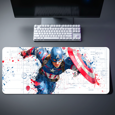 Captain America Shield Graffiti Desk Mat 139