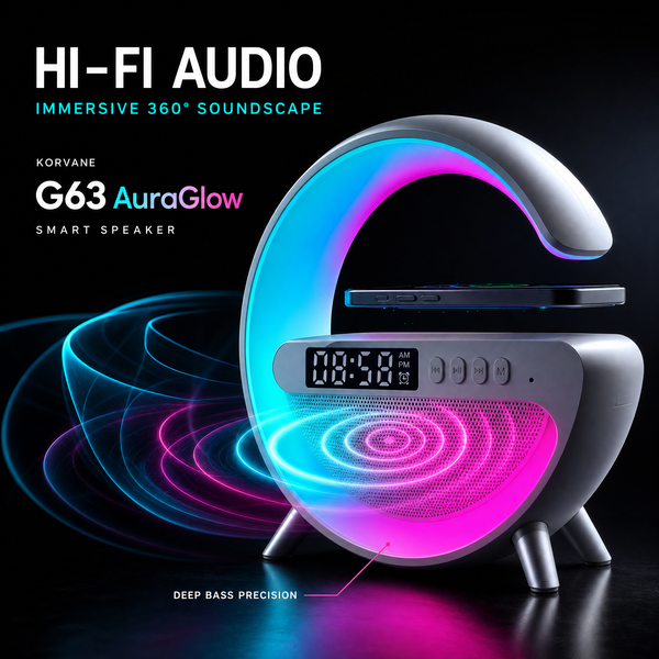 KORVANE G63 AuraGlow Audio Speaker with Wireless Charging