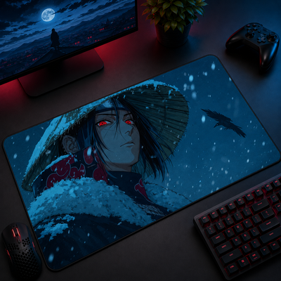 Itachi Crow Feather Blizzard Desk Mat 024