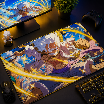 Luffy Golden Nika Surge Desk Mat 013