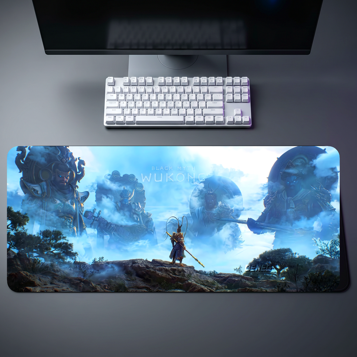 Black Myth Wukong Giant Statues Desk Mat 124