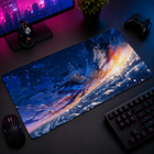 Cosmic Ocean Celestial Whale Desk Mat Mockup
