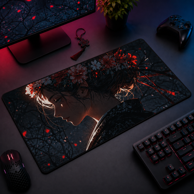 Ethereal Starry Crown Gaze Desk Mat 016