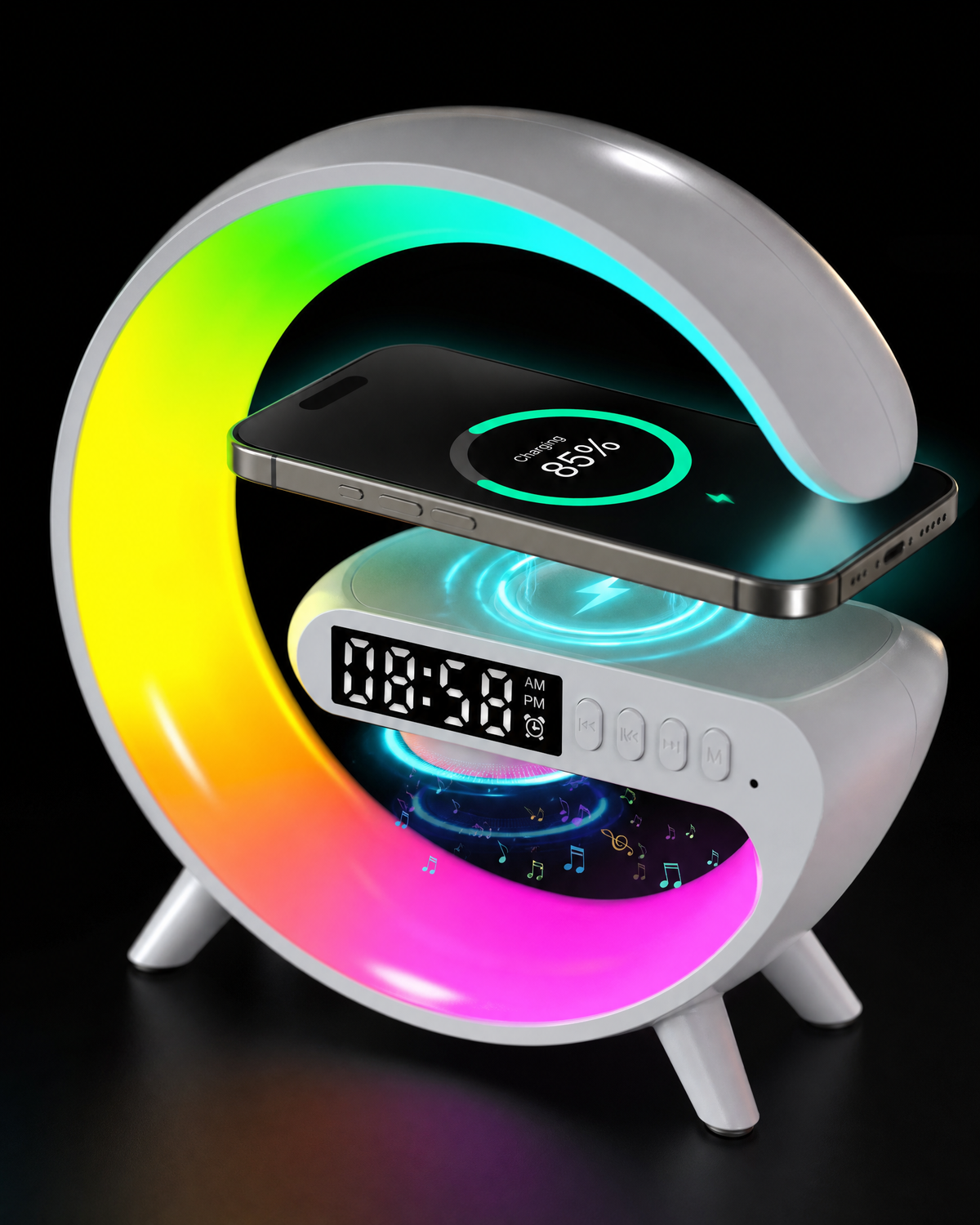 KORVANE G63 AuraGlow Audio Speaker with Wireless Charging