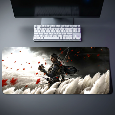 Ghost Of Tsushima Jin Sakai Leaves Desk Mat 128