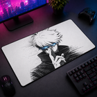Gojo Infinite Void Monochrome Desk Mat Mockup
