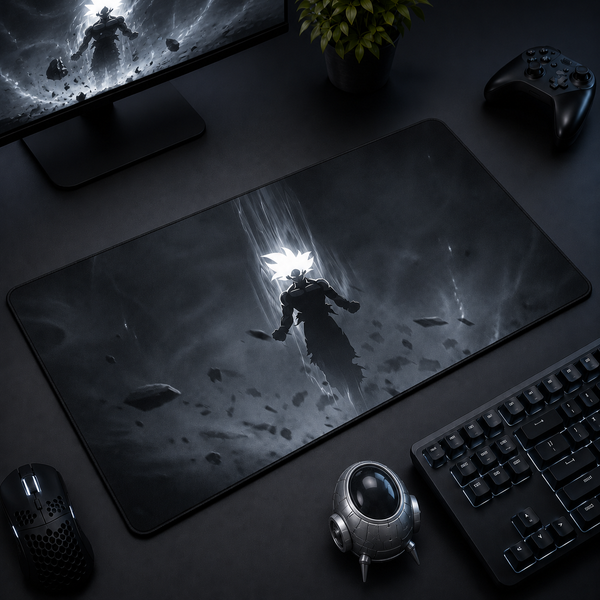 Goku Spectral Ultra Instinct Desk Mat Mockup