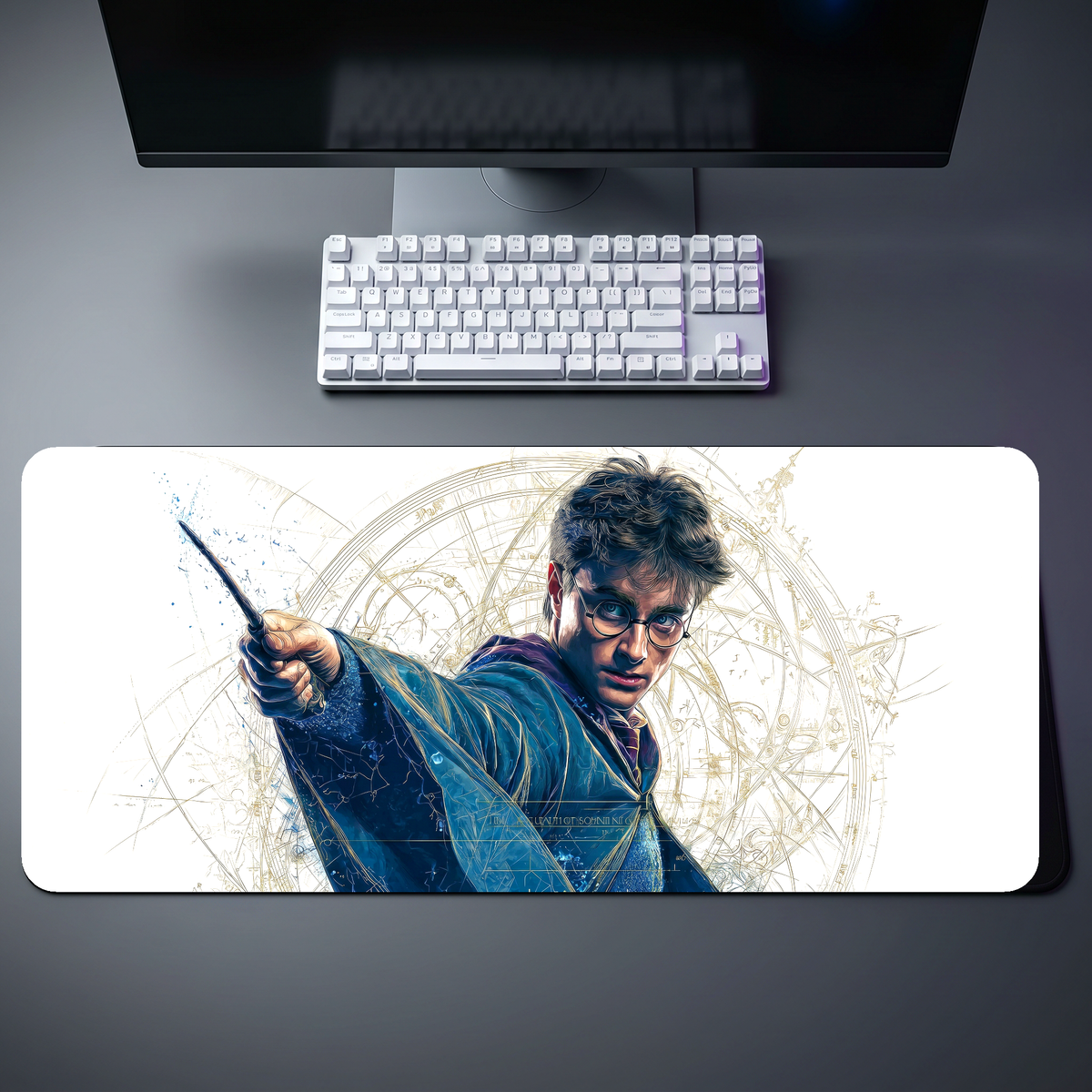 Harry Potter Wand Sketch Desk Mat 091