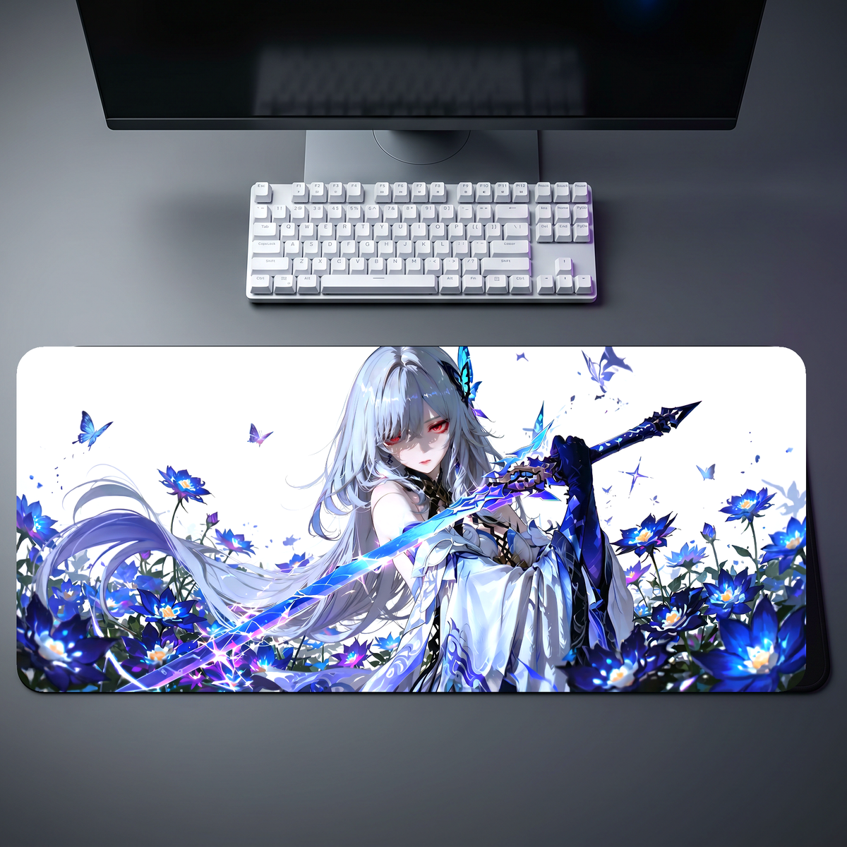 Jingliu Moonlight Frost Blade Desk Mat 093