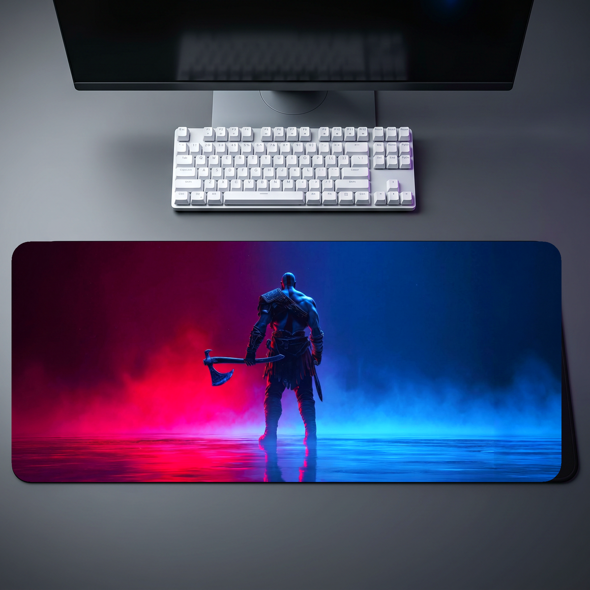 Kratos God Of War Mist Forest Desk Mat 102