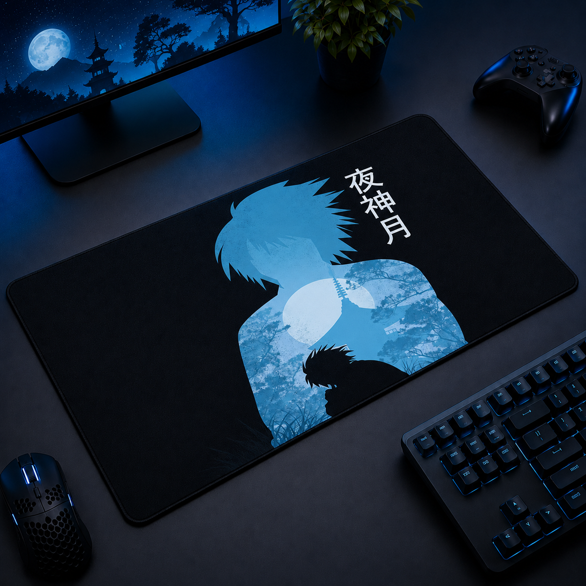 L Midnight Eclipse Desk Mat Mockup