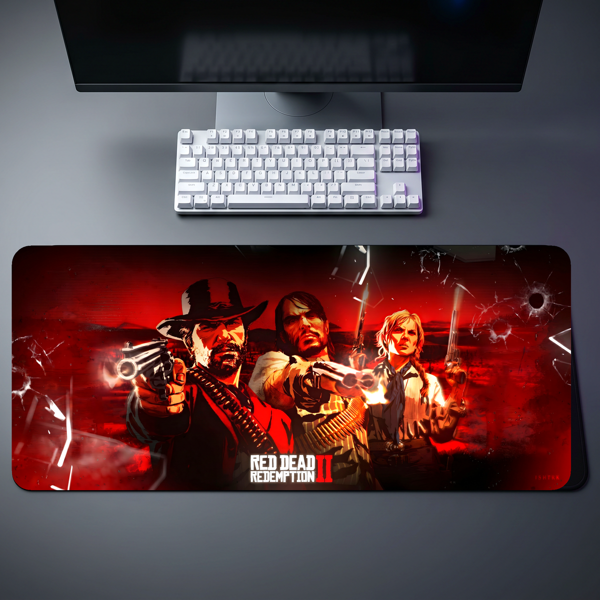 RDR2 Arthur Morgan Gang Sunset Desk Mat 133