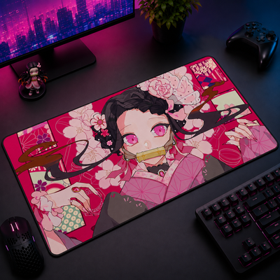 Shinobu Purple Wisteria Dance Desk Mat 044