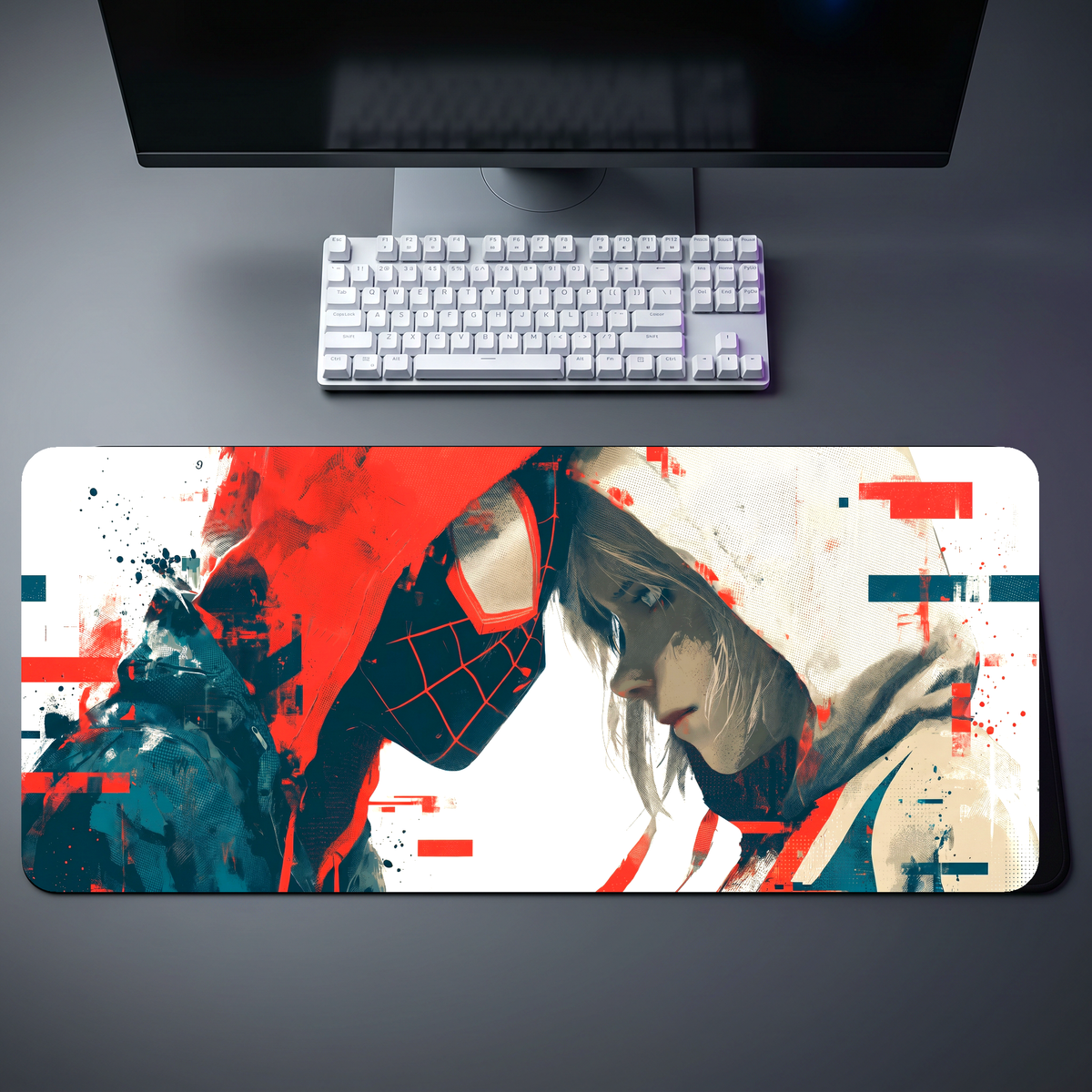 Spiderverse Miles Gwen Destiny Desk Mat 072