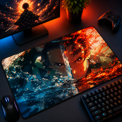 Tanjiro Torrent Inferno Split Desk Mat 042