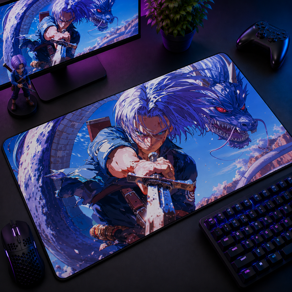 Trunks Legend Of Shenron Desk Mat Mockup
