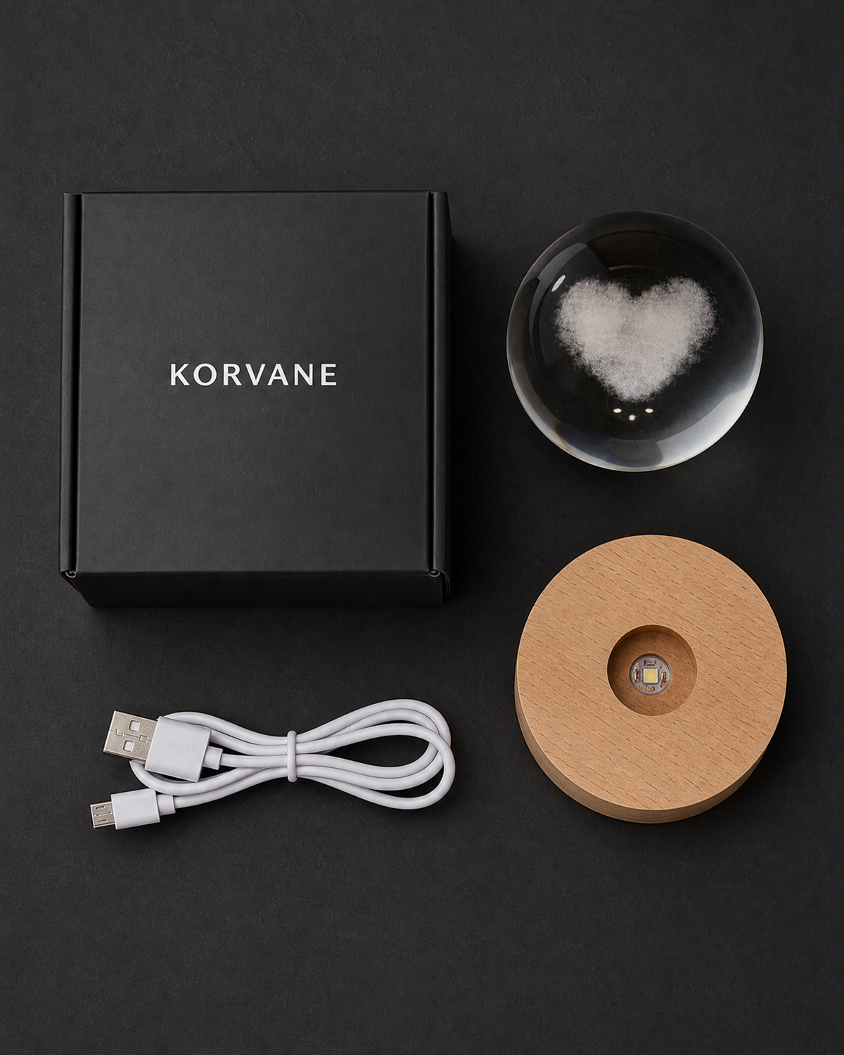 KORVANE Lumina 3D Celestial Crystal Light