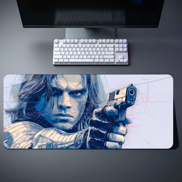 Winter Soldier Bucky Barnes Aim Desk Mat 144