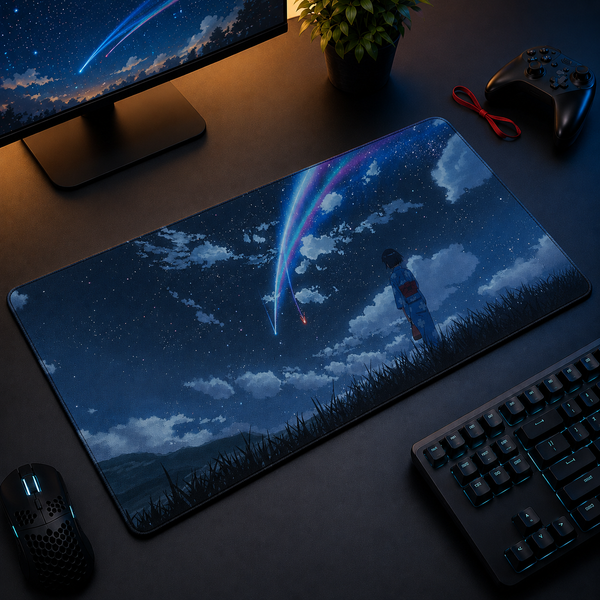 Your Name Mitsuha Comet Wish Desk Mat Mockup