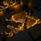 Zenitsu Thunderclap Godspeed Desk Mat Mockup